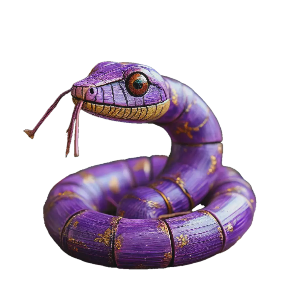 "A snake in purple" — image created in Shedevrum