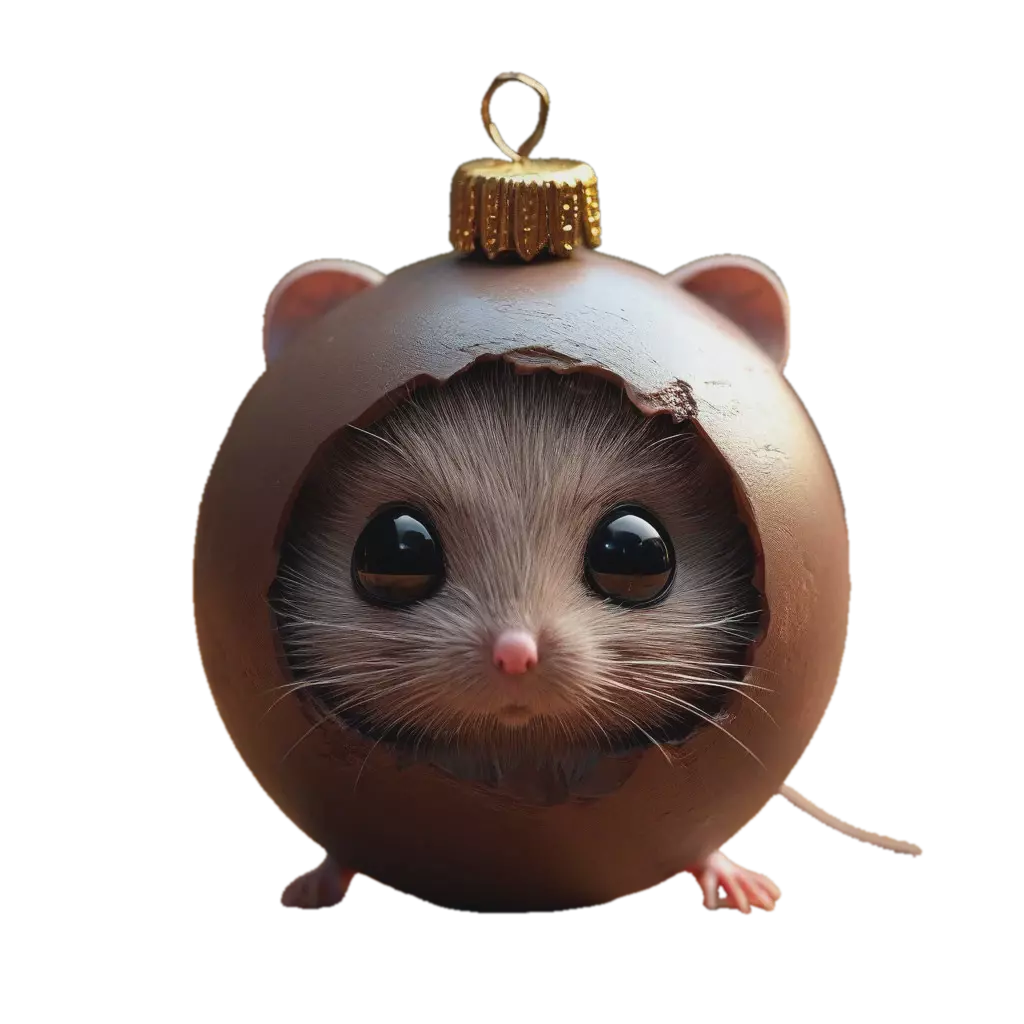 "A chocolate candy with a picture of a rat" — image created in Shedevrum